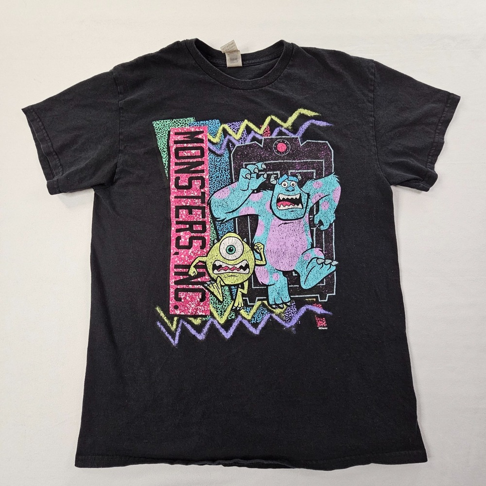 Monster's Inc Disney Black Short Sleeve Cotton T-Shirt Men's M